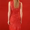 Karen Millen The Founder Lace Woven Midi Dress -Karen Millen shop red the founder lace woven midi dress