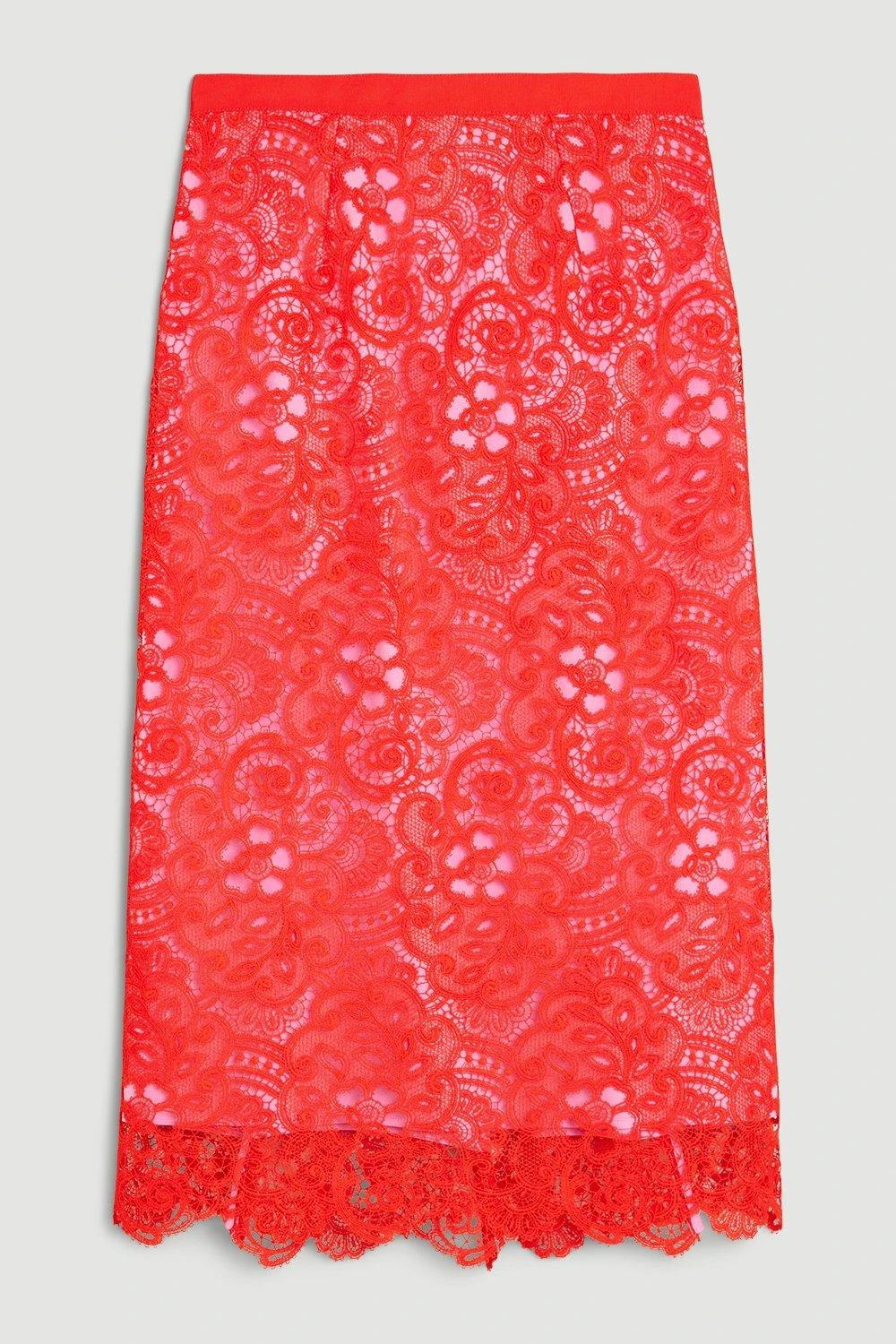 Karen Millen The Founder Lace Woven Skirt 6 Karen Millen The Founder Lace Woven Skirt - Image 4
