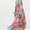 Karen Millen Tie Dye Studded Woven Maxi Drama Kimono -Karen Millen shop red tie dye studded woven maxi drama kimono