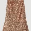 Karen Millen Lydia Millen Textured Sequin Skirt 1 Karen Millen Lydia Millen Textured Sequin Skirt -Karen Millen shop rose gold lydia millen textured sequin skirt