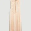 Karen Millen Lydia Millen Tall Mesh Sweeping Pussy Bow Woven Maxi Dress -Karen Millen shop rose lydia millen tall mesh sweeping pussy bow woven maxi dress