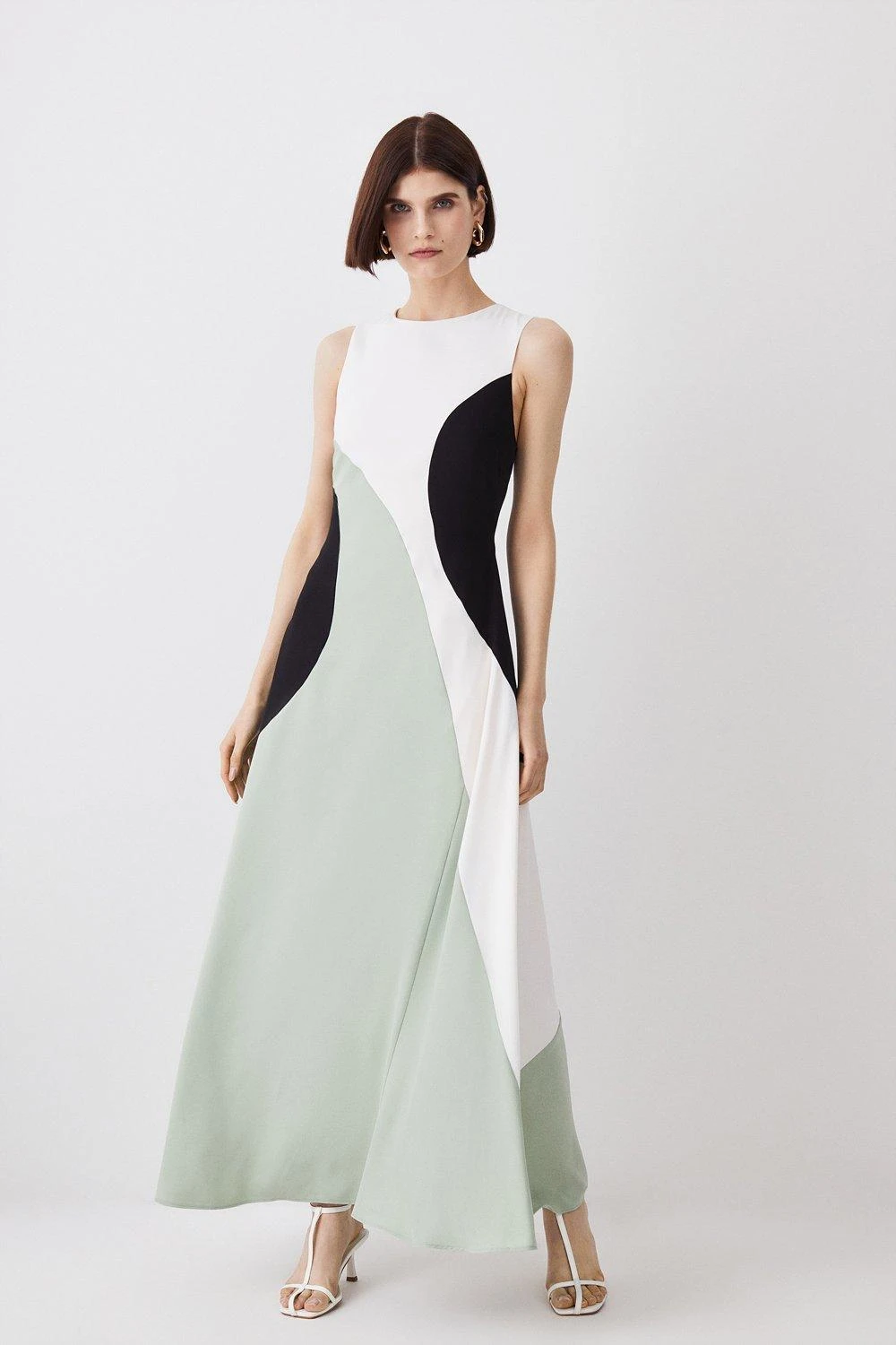 Karen Millen Petite Soft Tailored Colour Block Midiaxi Dress 4 Karen Millen Petite Soft Tailored Colour Block Midiaxi Dress - Image 2