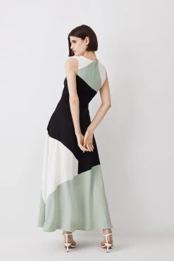 Karen Millen Petite Soft Tailored Colour Block Midiaxi Dress 9 Karen Millen Petite Soft Tailored Colour Block Midiaxi Dress -Karen Millen shop sage petite soft tailored colour block midiaxi dress 2