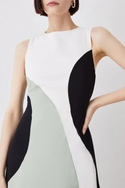 Karen Millen Petite Soft Tailored Colour Block Midiaxi Dress 10 Karen Millen Petite Soft Tailored Colour Block Midiaxi Dress -Karen Millen shop sage petite soft tailored colour block midiaxi dress 3
