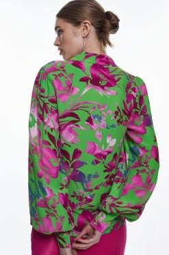 Karen Millen Silhouette Floral Woven Shirt -Karen Millen shop silhouette floral woven shirt 1