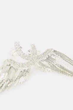 Karen Millen Ear Cuff Drop Detail Earring