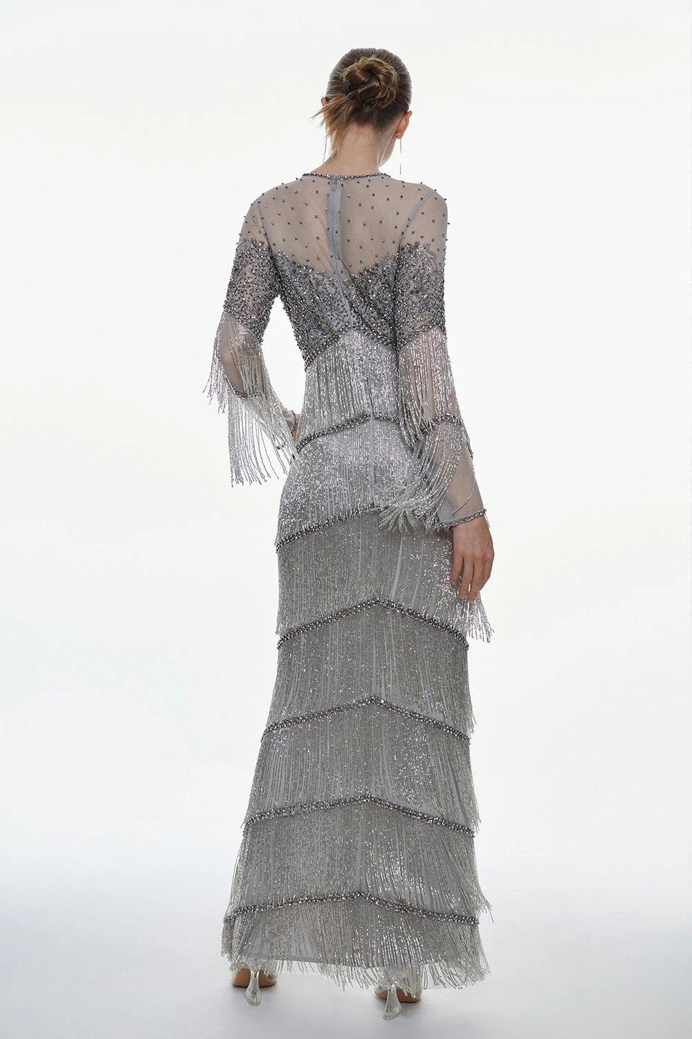 Karen Millen Petite Bodice Beaded And Embellished Fringed Maxi 4 Karen Millen Petite Bodice Beaded And Embellished Fringed Maxi - Image 2