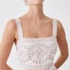 Karen Millen Petite Floral & Geo Embroidered Woven Midaxi -Karen Millen shop stone petite floral geo embroidered woven midaxi