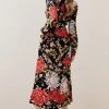 Karen Millen Tall Floral Belted Woven Midi Shirt Dress