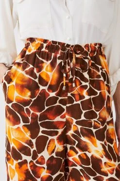 Karen Millen Tall Mixed Animal Woven Wide Leg Trouser -Karen Millen shop tall mixed animal woven wide leg trouser 1