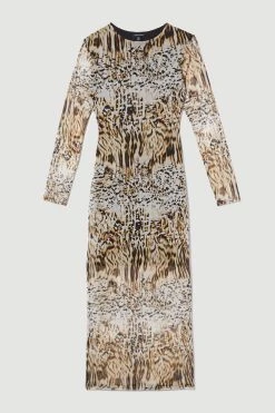 Karen Millen Tall Snake Print Mesh Jersey Midaxi Dress 9 Karen Millen Tall Snake Print Mesh Jersey Midaxi Dress -Karen Millen shop tall snake print mesh jersey midaxi dress 2