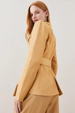 Karen Millen Petite Utility Viscose Twill Button Jacket 9 Karen Millen Petite Utility Viscose Twill Button Jacket -Karen Millen shop tan petite utility viscose twill button jacket 2