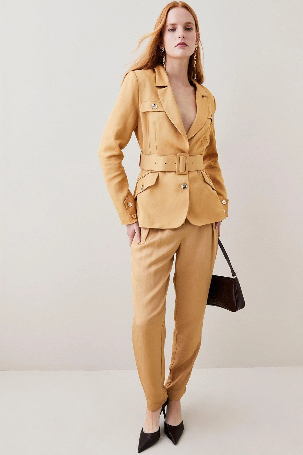 Karen Millen Petite Utility Viscose Twill Button Jacket 6 Karen Millen Petite Utility Viscose Twill Button Jacket - Image 4