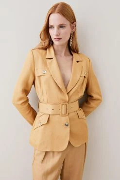 Karen Millen Petite Utility Viscose Twill Button Jacket 11 Karen Millen Petite Utility Viscose Twill Button Jacket -Karen Millen shop tan petite utility viscose twill button jacket 4