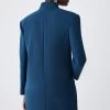 Karen Millen Italian Virgin Wool Notch Pop On Coat 1 Karen Millen Italian Virgin Wool Notch Pop On Coat -Karen Millen shop teal italian virgin wool notch pop on coat