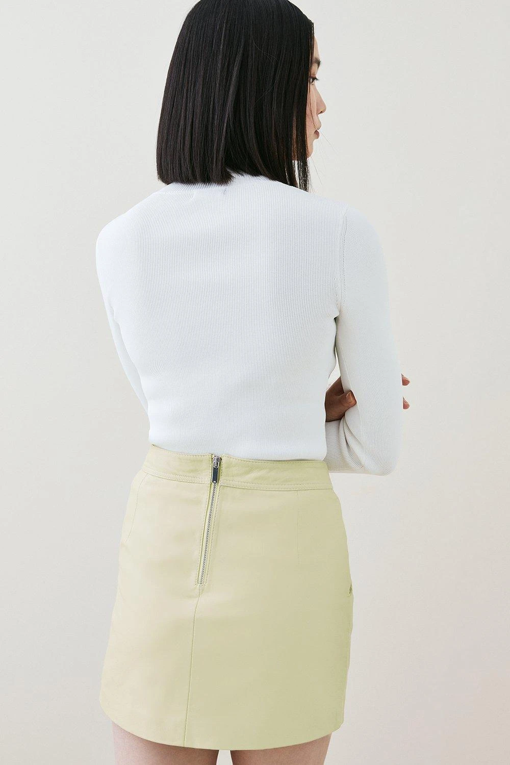 Karen Millen Leather Mini Skirt 3 Karen Millen Leather Mini Skirt