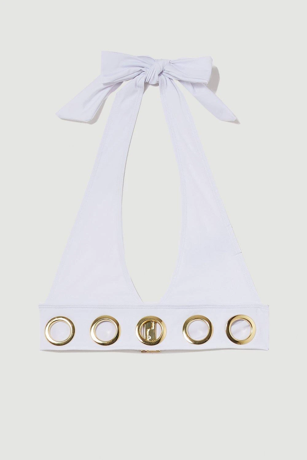 Karen Millen Eyelet Detail Halter Neck Bikini Top 6 Karen Millen Eyelet Detail Halter Neck Bikini Top - Image 4