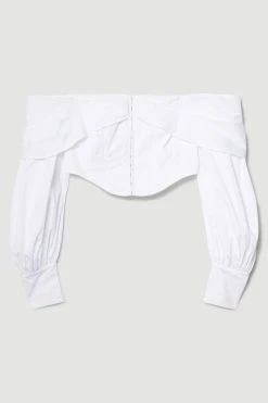Karen Millen Lydia Millen Draped Shoulder Poplin Woven Blouse 10 Karen Millen Lydia Millen Draped Shoulder Poplin Woven Blouse -Karen Millen shop white lydia millen draped shoulder poplin woven blouse 3