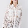 Karen Millen Lydia Millen Lace Military Mix Woven Shirt -Karen Millen shop white lydia millen lace military mix woven shirt