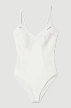 Karen Millen Mesh Cut Out Strappy Sleeveless Bodysuit 10 Karen Millen Mesh Cut Out Strappy Sleeveless Bodysuit -Karen Millen shop white mesh cut out strappy sleeveless bodysuit 2