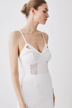 Karen Millen Mesh Cut Out Strappy Sleeveless Bodysuit 11 Karen Millen Mesh Cut Out Strappy Sleeveless Bodysuit -Karen Millen shop white mesh cut out strappy sleeveless bodysuit 3