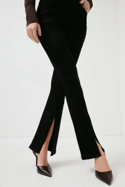 Karen Millen Split Hem Kickflare Jeans 8 Karen Millen Split Hem Kickflare Jeans -Karen Millen shop white split hem kickflare jeans 2