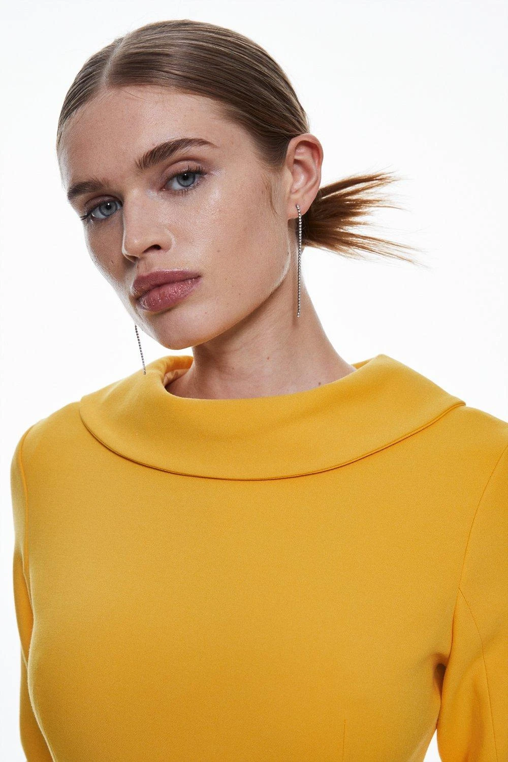 Karen Millen Compact Stretch Roll Neck Pencil Midi Dress 4 Karen Millen Compact Stretch Roll Neck Pencil Midi Dress - Image 2