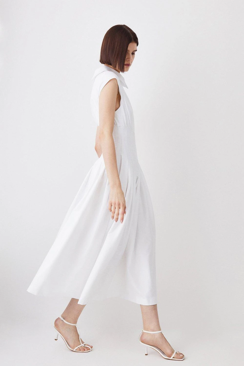 Karen Millen Cotton Wrap Detail Full Skirt Midaxi 3 Karen Millen Cotton Wrap Detail Full Skirt Midaxi