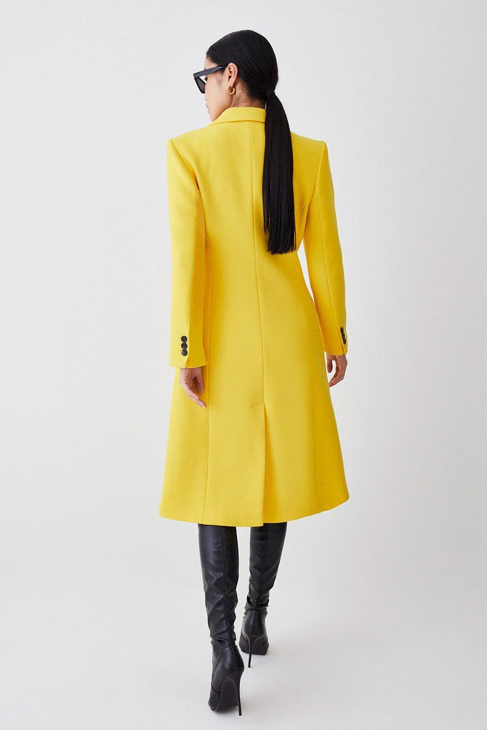 Karen Millen Petite Italian Virgin Wool Fitted Coat 3 Karen Millen Petite Italian Virgin Wool Fitted Coat