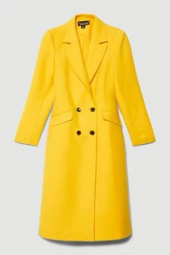 Karen Millen Petite Italian Virgin Wool Fitted Coat 9 Karen Millen Petite Italian Virgin Wool Fitted Coat -Karen Millen shop yellow petite italian virgin wool fitted coat 1 1