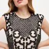 Karen Millen Crystal Embellished Strappy Mini Dress -Karen Millen shop black crystal embellished strappy mini dress