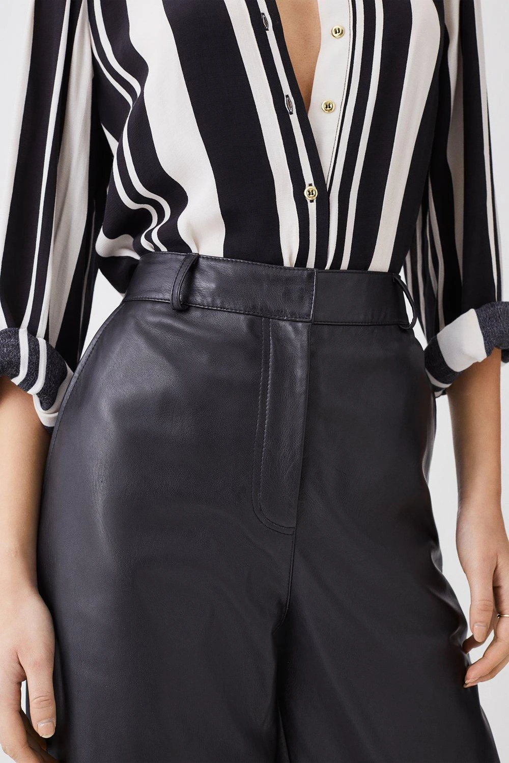 Karen Millen Leather Barell Leg Trouser 7 Karen Millen Leather Barell Leg Trouser - Image 5