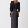 Karen Millen Leather High Waisted Pencil Midaxi Skirt