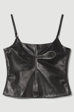 Karen Millen Leather Strap Cami Top