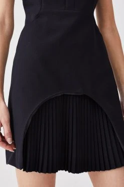 Karen Millen Military Tailored Mini Dress 11 Karen Millen Military Tailored Mini Dress -Karen Millen shop black military tailored mini dress 4