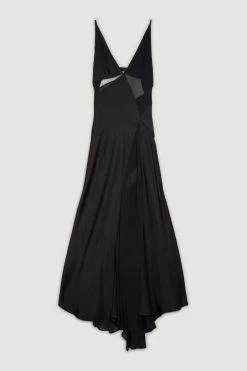 Karen Millen OOTO LONDON Sheer Panelled Woven Maxi Dress 8 Karen Millen OOTO LONDON Sheer Panelled Woven Maxi Dress -Karen Millen shop black ooto london sheer panelled woven maxi dress 1