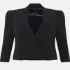 Karen Millen Plus Size Structure Crepe Tailored Jacket 2 Karen Millen Plus Size Structure Crepe Tailored Jacket -Karen Millen shop black plus size structure crepe tailored jacket