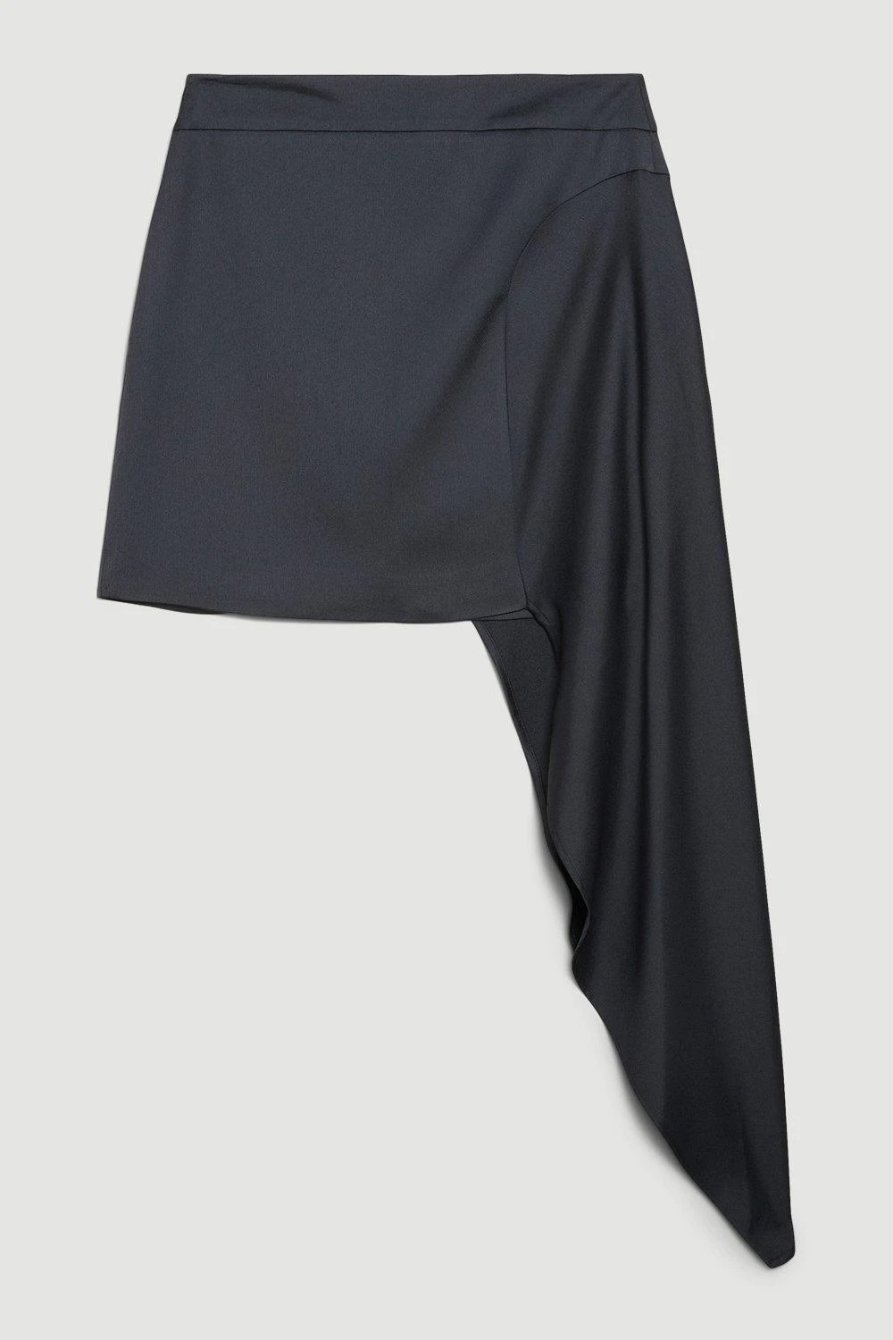 Karen Millen Satin Back Crepe Side Drape Mini Skirt 5 Karen Millen Satin Back Crepe Side Drape Mini Skirt - Image 3