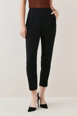 Karen Millen Slim Fit Crop Darted Waist Tailored Trouser