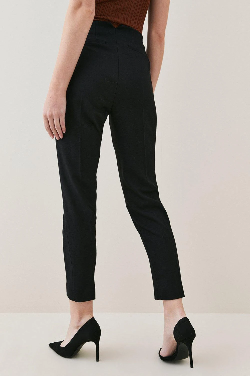 Karen Millen Slim Fit Crop Darted Waist Tailored Trouser 6 Karen Millen Slim Fit Crop Darted Waist Tailored Trouser - Image 4