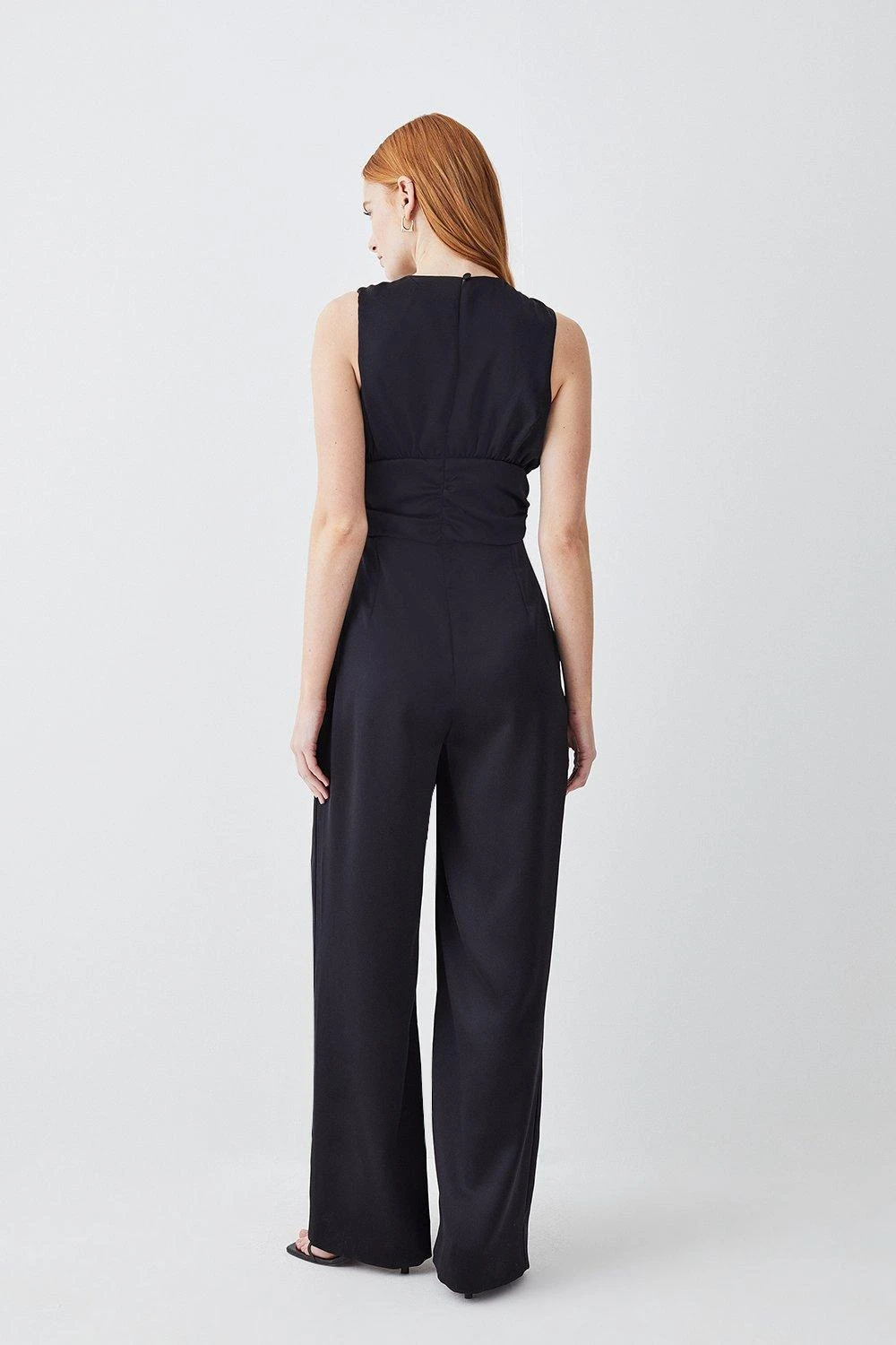Karen Millen Soft Tie Knotted Wide Leg Jumpsuit 4 Karen Millen Soft Tie Knotted Wide Leg Jumpsuit - Image 2