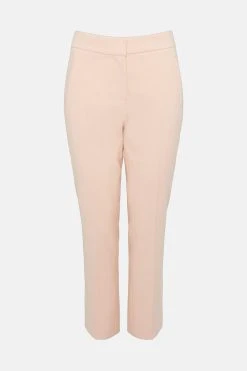 Karen Millen Compact Stretch Tailored Capri Trousers -Karen Millen shop blush compact stretch tailored capri trousers 3