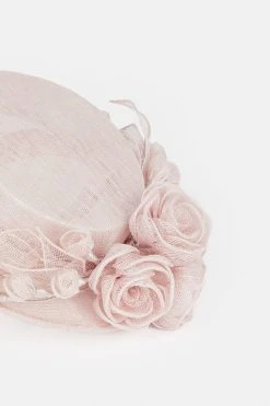 Karen Millen Emily- London Floral Detail Boater Hat -Karen Millen shop blush emily london floral detail boater hat 3