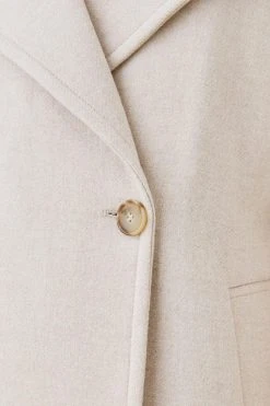 Karen Millen Italian Wool Raglan Sleeve Coat -Karen Millen shop butter italian wool raglan sleeve coat 1 3