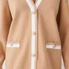 Karen Millen Milano Knit Oversized Tipped Button Up Cardigan -Karen Millen shop camel milano knit oversized tipped button up cardigan