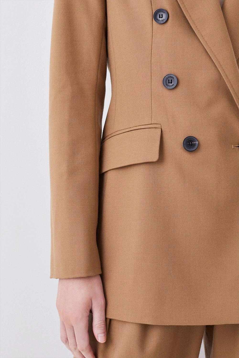 Karen Millen Premium Wool Flannel Double Breasted Jacket 5 Karen Millen Premium Wool Flannel Double Breasted Jacket - Image 3