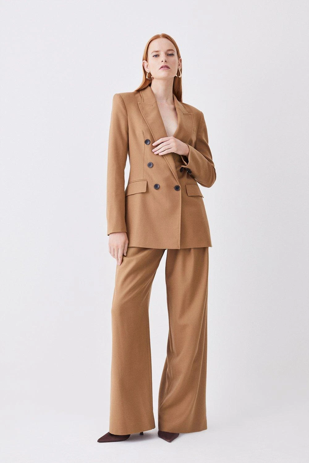 Karen Millen Premium Wool Flannel Double Breasted Jacket 6 Karen Millen Premium Wool Flannel Double Breasted Jacket - Image 4