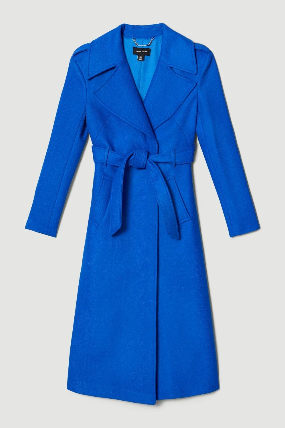 Karen Millen Italian Virgin Wool Strong Shoulder Coat 5 Karen Millen Italian Virgin Wool Strong Shoulder Coat - Image 3