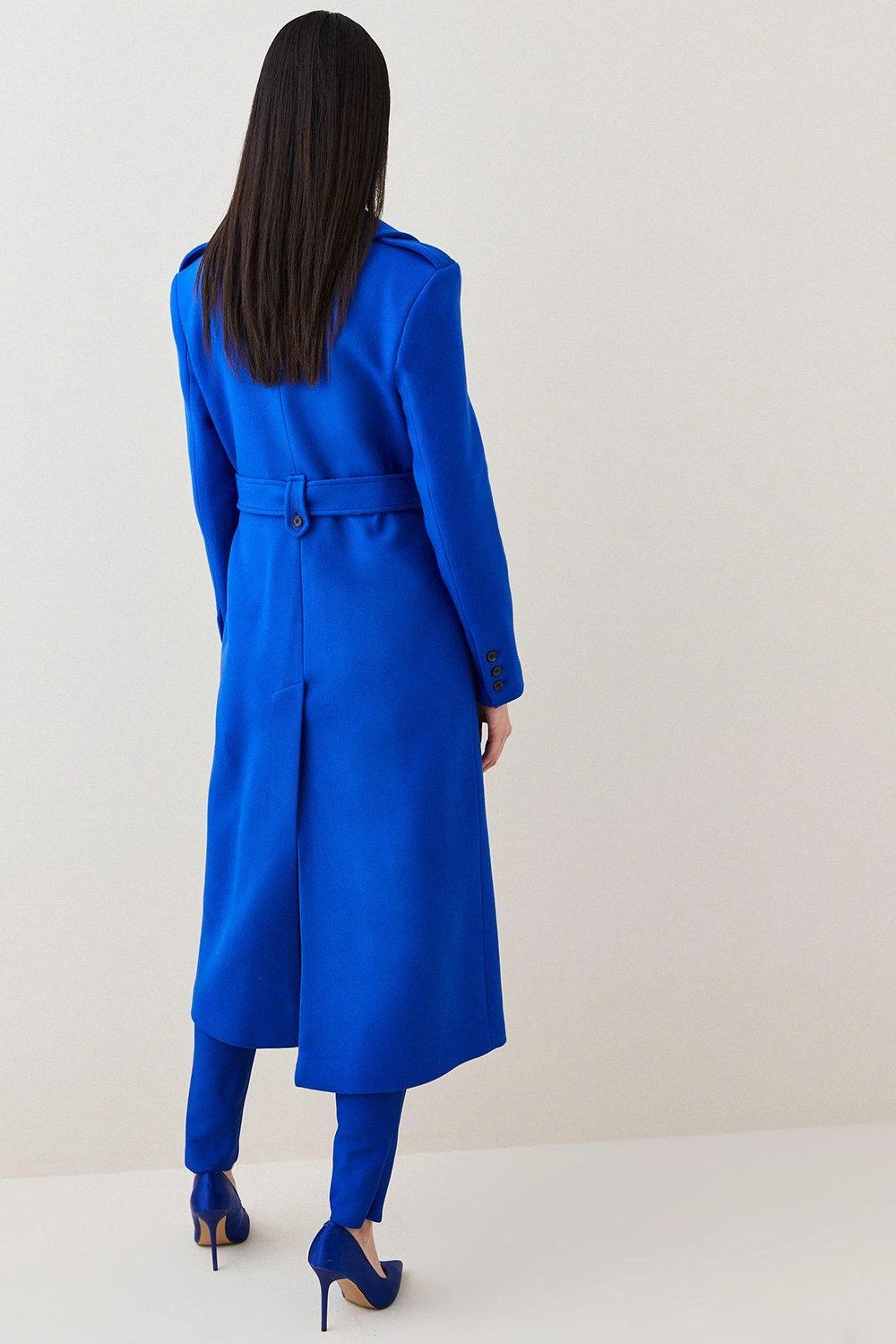Karen Millen Italian Virgin Wool Strong Shoulder Coat 8 Karen Millen Italian Virgin Wool Strong Shoulder Coat - Image 6