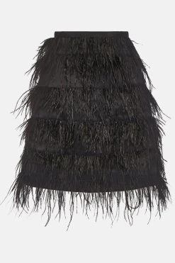Karen Millen Feather Mini Skirt